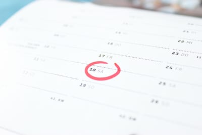 Calendario con fecha marcada